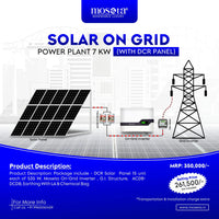 Solar On-Grid Power Plant 7 KW (with DCR Panels)